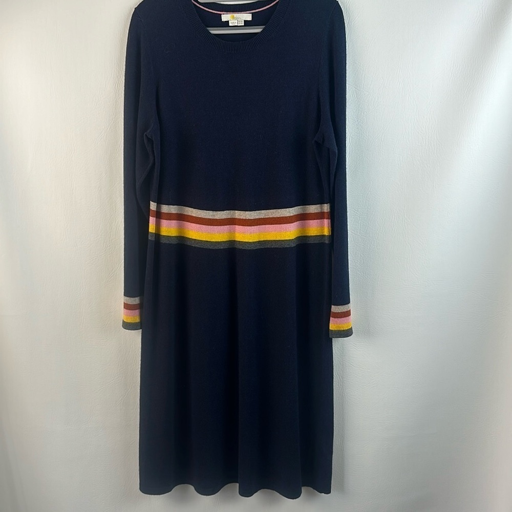 Boden Long Sleeve Stretchy Knit Midi Dress